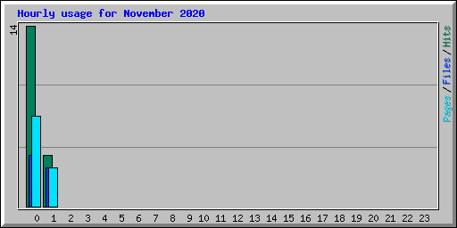 Hourly usage for November 2020